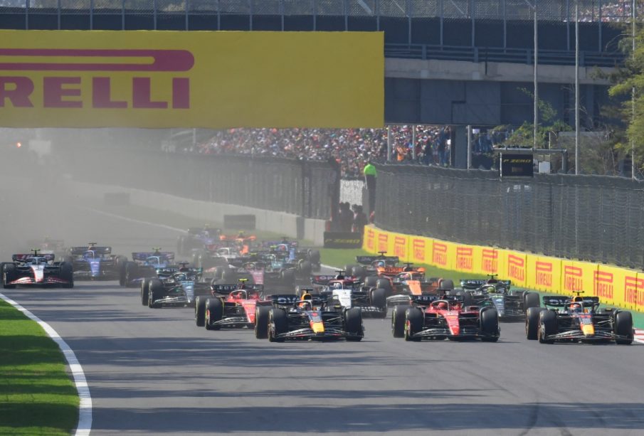 Checo Pérez durante el Gran Premio México