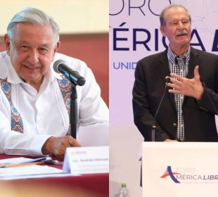 AMLO y Vicente Fox.