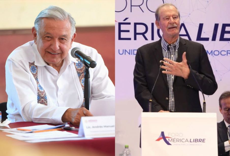 AMLO y Vicente Fox.