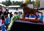 Estatua de Frida, perrita rescatista