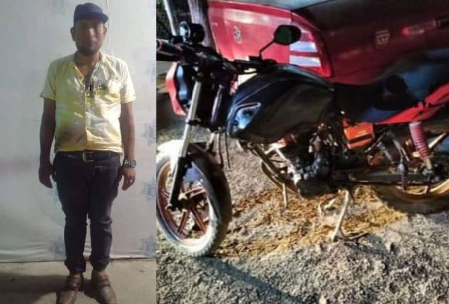 Hombre detenido por robo de moto