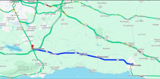 Mapa de Ocotlán, Jalisco.