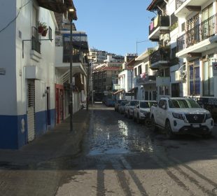 Aguas negras en Centro de Puerto Vallarta