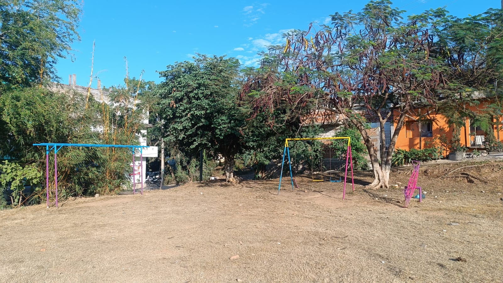 Área de juegos en Ixtapa abandonada