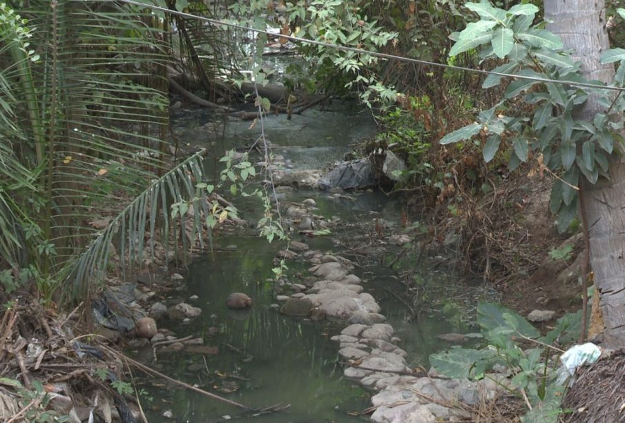 Canal de aguas negras en el Coapinole