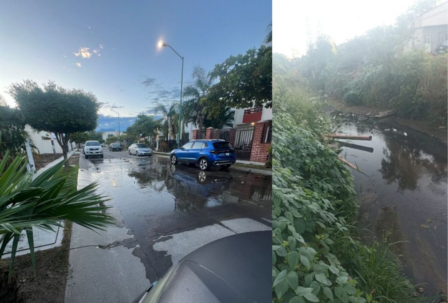 Derrame de aguas negras en El Pitillal