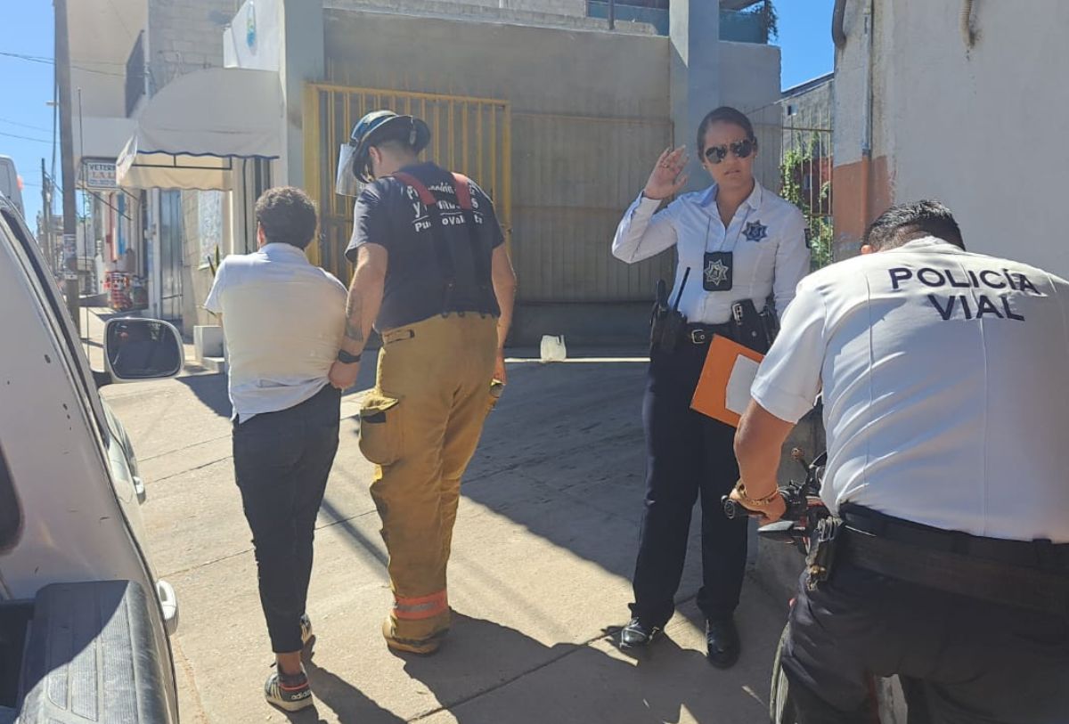 Elementos de emergencia en la colonia Lomas del Medio