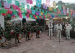 Mariachi y Banda de Guerra en celebración del Ejido de Vallarta