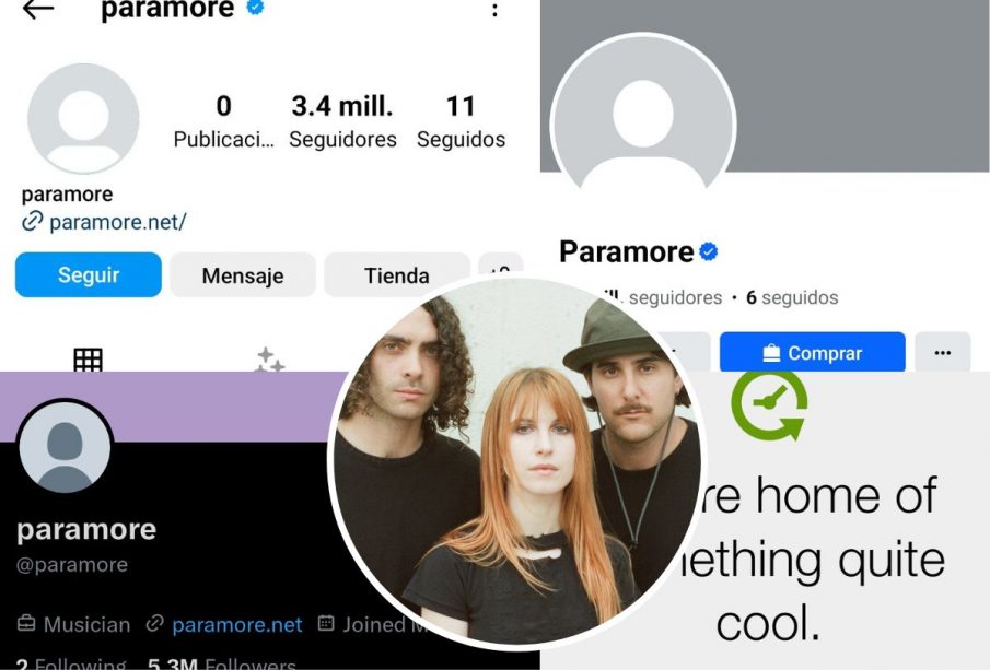 Redes sociales de Paramore