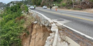 Derrumbe de Avenida Escénica en Acapulco