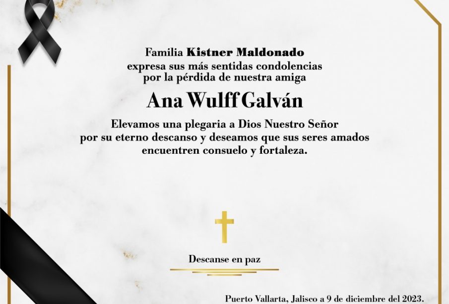 Esquela familia Kistner Maldonado