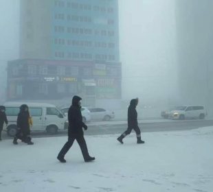 Frío y nieve extrema en Rusia