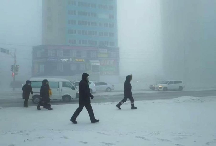 Frío y nieve extrema en Rusia