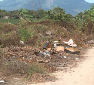 Tiradero clandestino en el fraccionamiento Los Ángeles de San Vicente