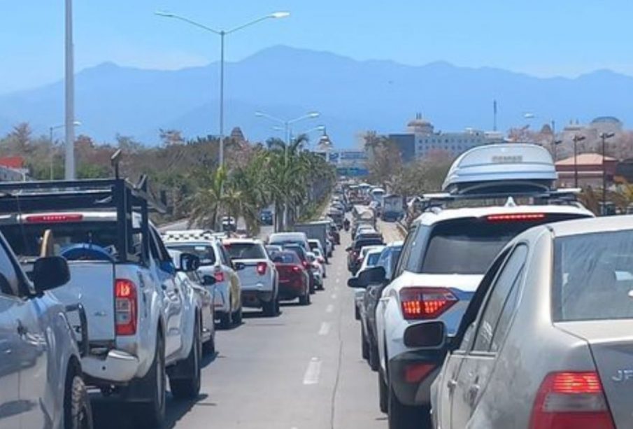 Autos detenidos en el tráfico