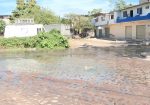 Calle repleta de aguas negras