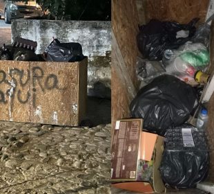 Contenedor de basura en López Mateos