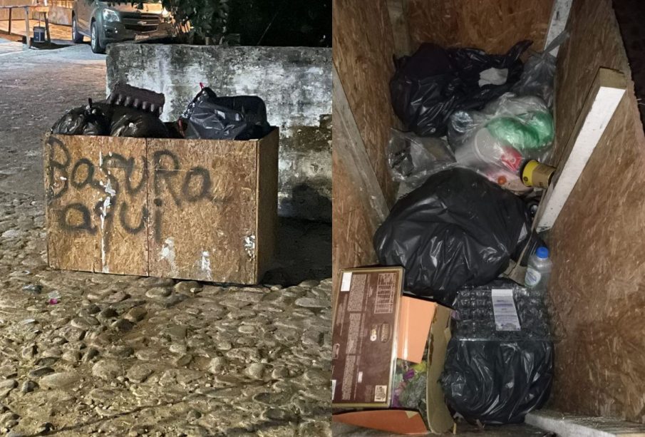 Contenedor de basura en López Mateos