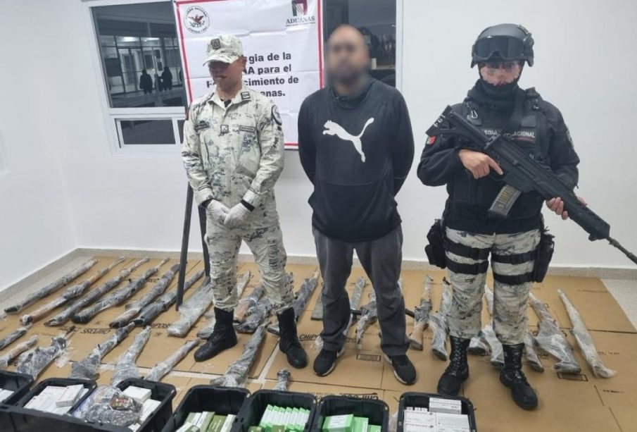 Asegura Guardia Nacional, armas y mariguana