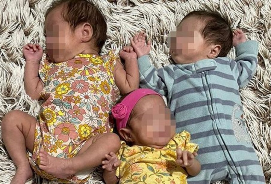 ctualmente la madres y sus hijos trillizos ya se encuentra en su domicilio