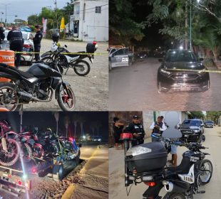 Motocicletas y auto recuperados