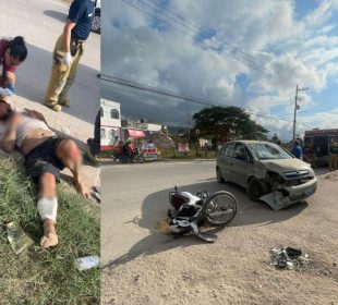 Motociclista herido en Joyas del Pedregal