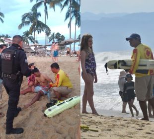 Personas en playas de Bahía de Banderas