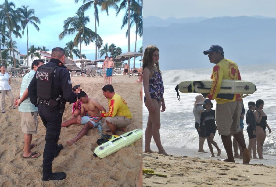 Personas en playas de Bahía de Banderas