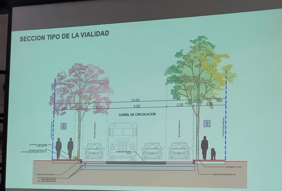 Plano de remodelación de calle San Salvador