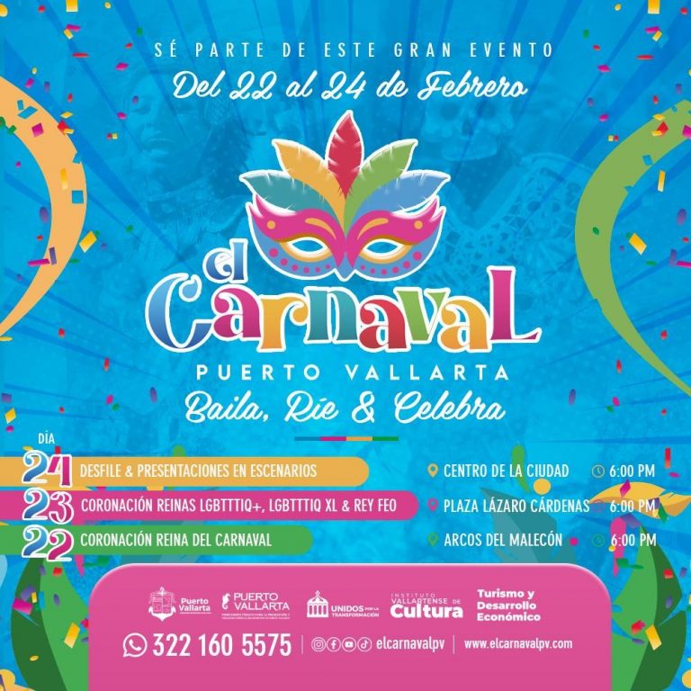 El Carnaval En Puerto Vallarta Revivir Preparan Desfile   Publicidad De El Carnaval De Puerto Vallarta 768x768 