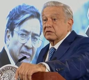 AMLO durante la mañanera de este miércoles