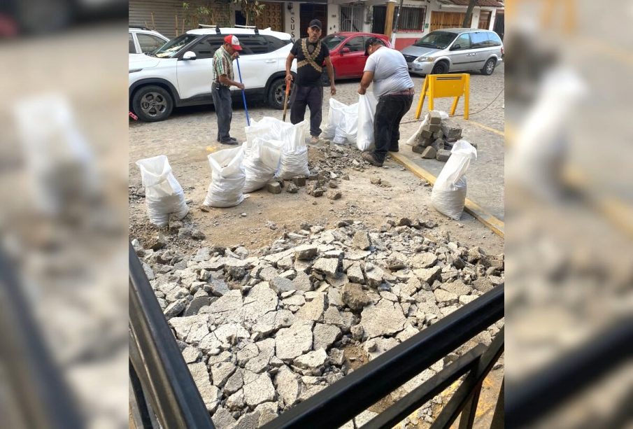 Obras del Ayuntamiento en la Zona Romántica de Vallarta