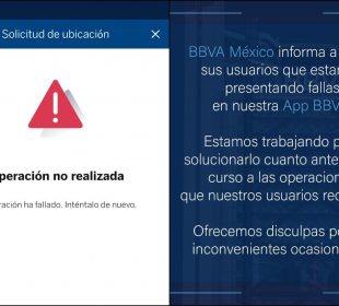 Falla en app de BBVA.