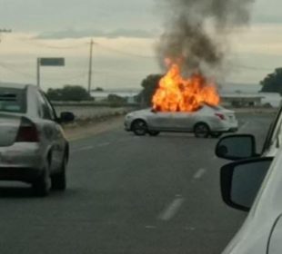 Quema de autos en Celaya