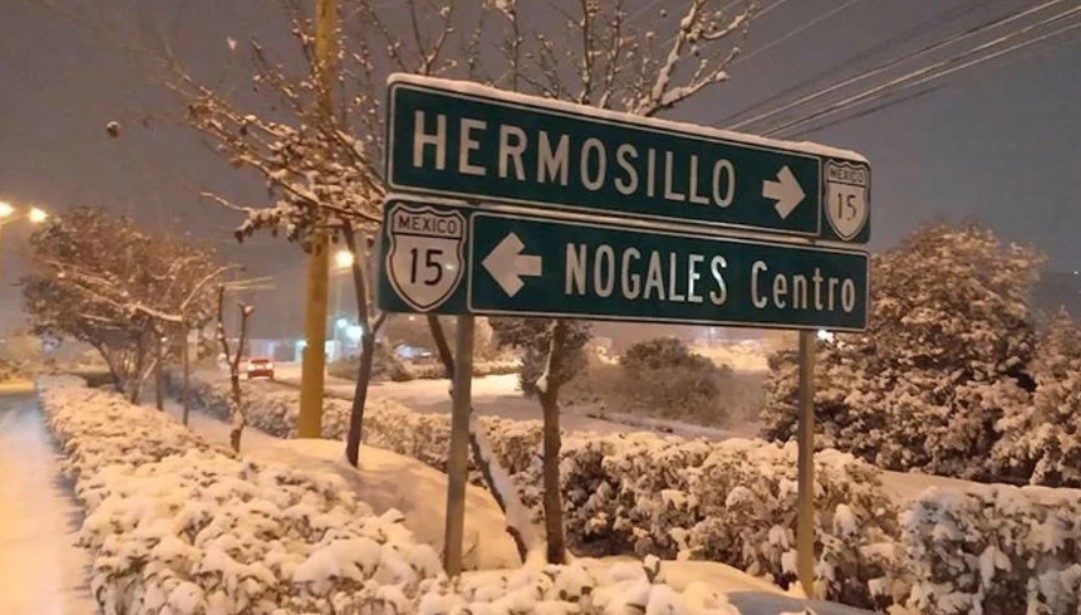 Nieve en comunidades de Hermosillo