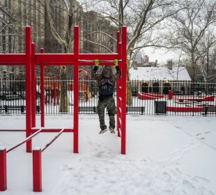 Cae nieve en Nueva York