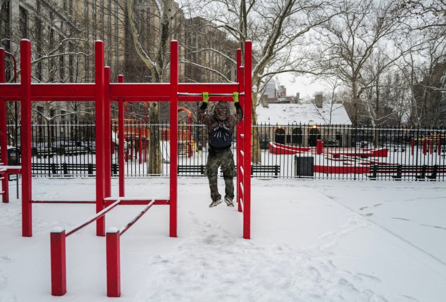 Cae nieve en Nueva York