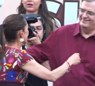 Marcelo Ebrard y Claudia Sheinbauem