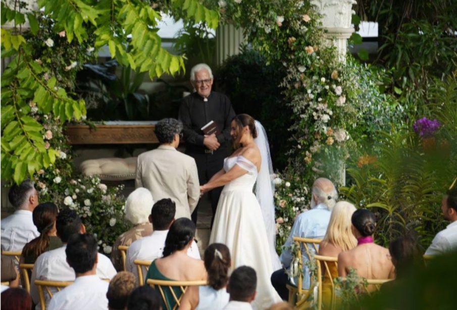 Consuelo Duval en su boda