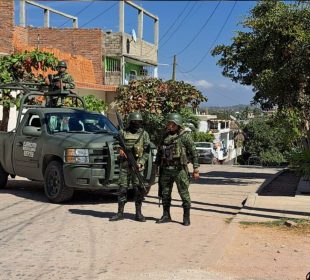 Elementos del Ejército Mexicano en El Coapinole