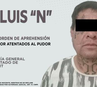 Ficha de detención de Luis N en Bucerías