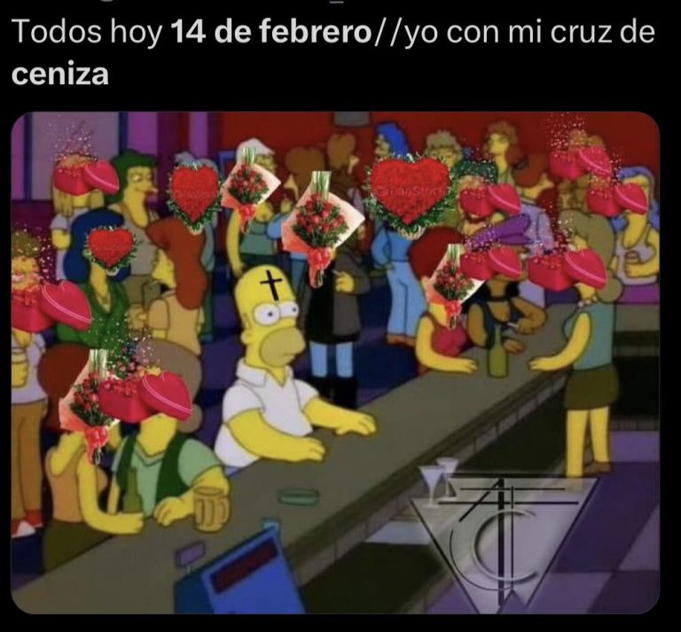 Meme del amor y la amistas y miércoles de ceniza