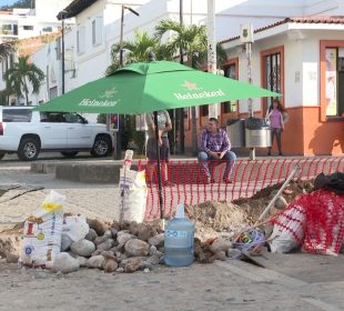 Obra en el malecón