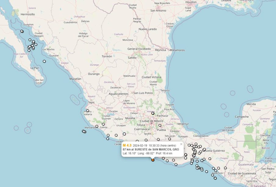 Sismo 4.3 en Guerrero