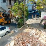 Demolición junto a la Parroquia de Guadalupe.