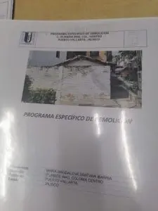Programa específico de demolición.