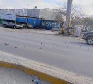 Poncha llantas instaldos en Reynosa por balaceras