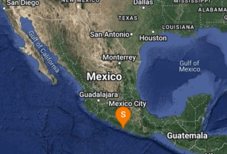 Mapa del sismo en México