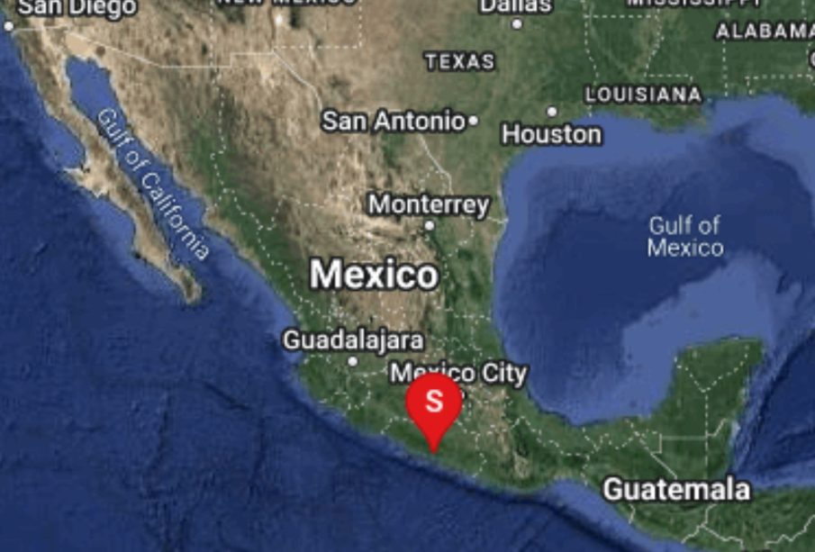 Mapa del sismo en México