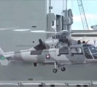 Helicóptero de la Marina se desploma